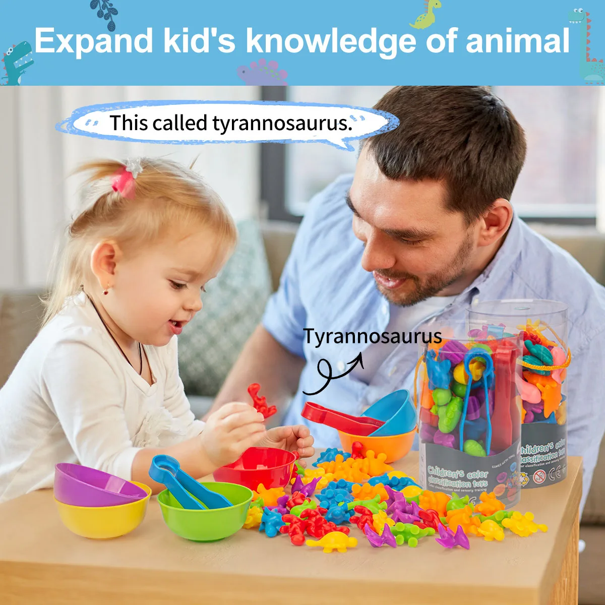 Liczenie sortowania zwierząt zabawki dla małych dzieci zajęcia przedszkolne w celu poznania kolorów matematyki Montessori prezent dla dziecka