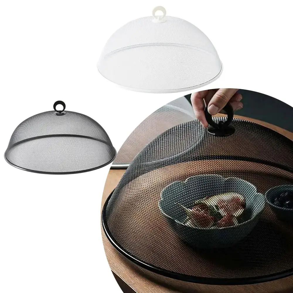 Round Shape Mesh Anti-Flying Dish Cover Dish Lid Household Food Cover Vegetable Fruit Display Holder Cake Bread Plate