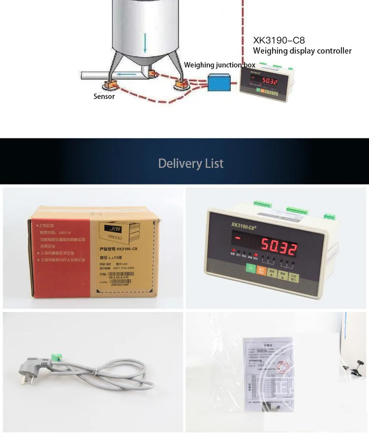 XK3190-C8 Weighing Display Controller Electronic Quantitative Packing Weighing D