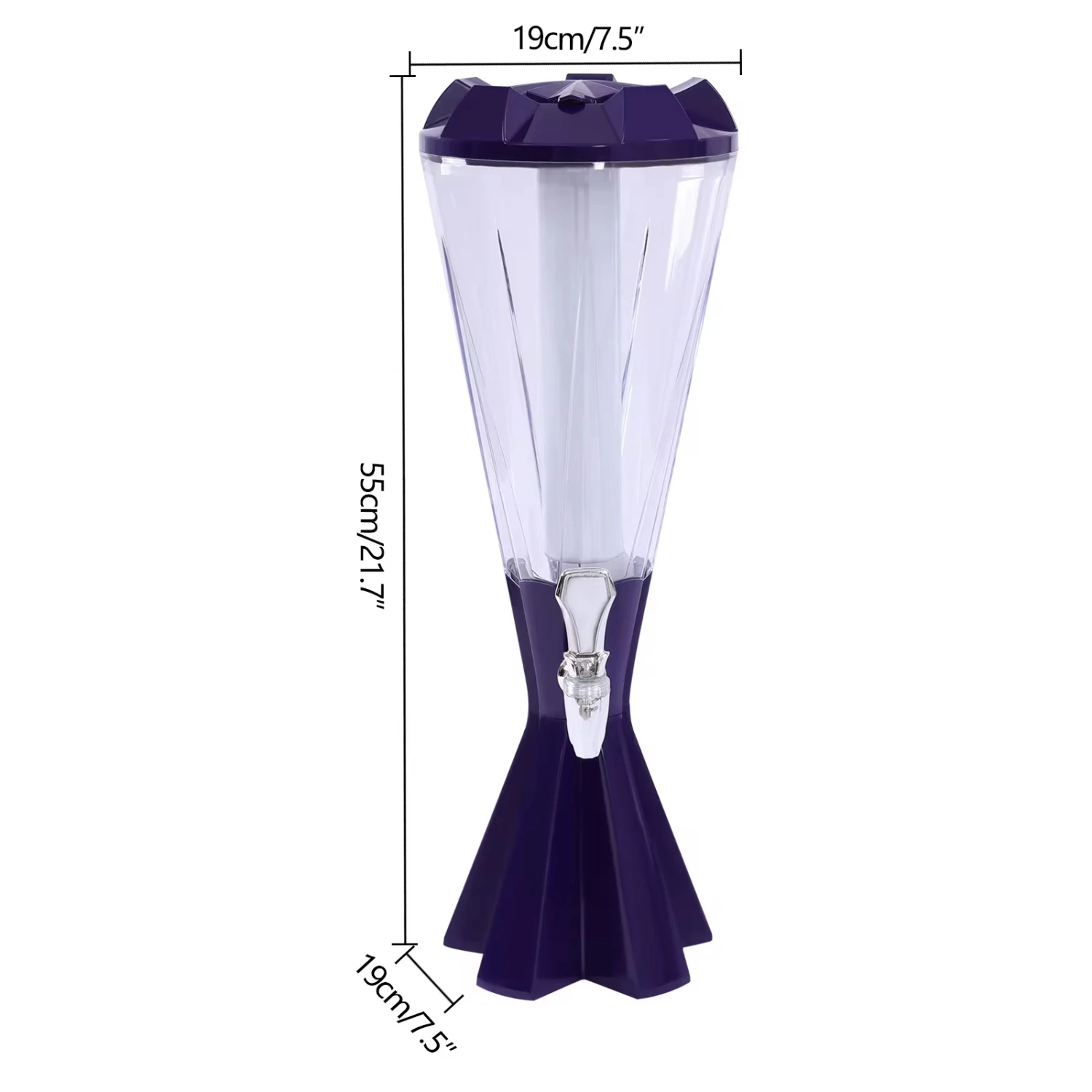Beer Tower Dispenser 3L Drink Beverage Dispenser Tools & Accessories With Individual Ice Tube
