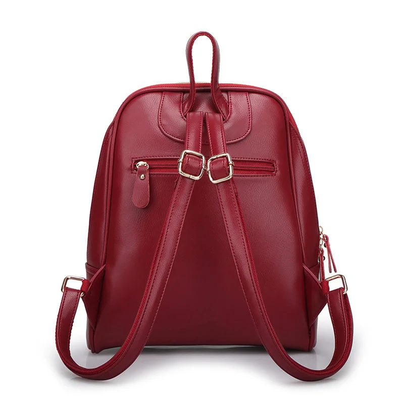 2024 New PU Backpack Trendy Casual Wild Backpack Female Models Bags School Backpack Korean Version of The Embroidered Backpack 6