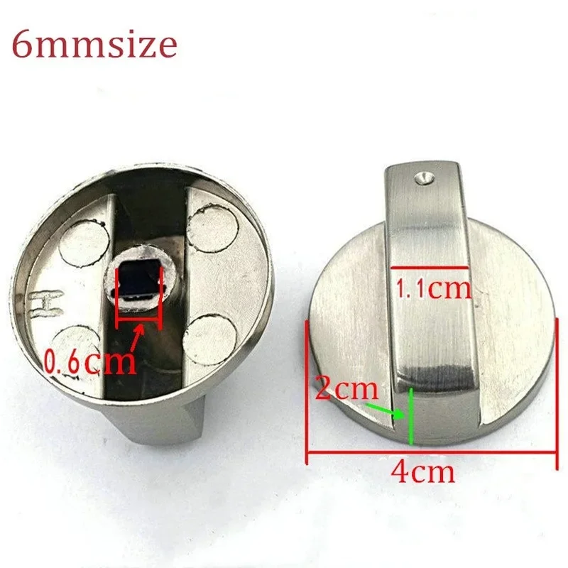 Metal Gas Stove Cooker Knobs Adapter Oven Switch Control Locks Cookware Parts Replacement Universal 6/8mm Gas Stove Control Knobs