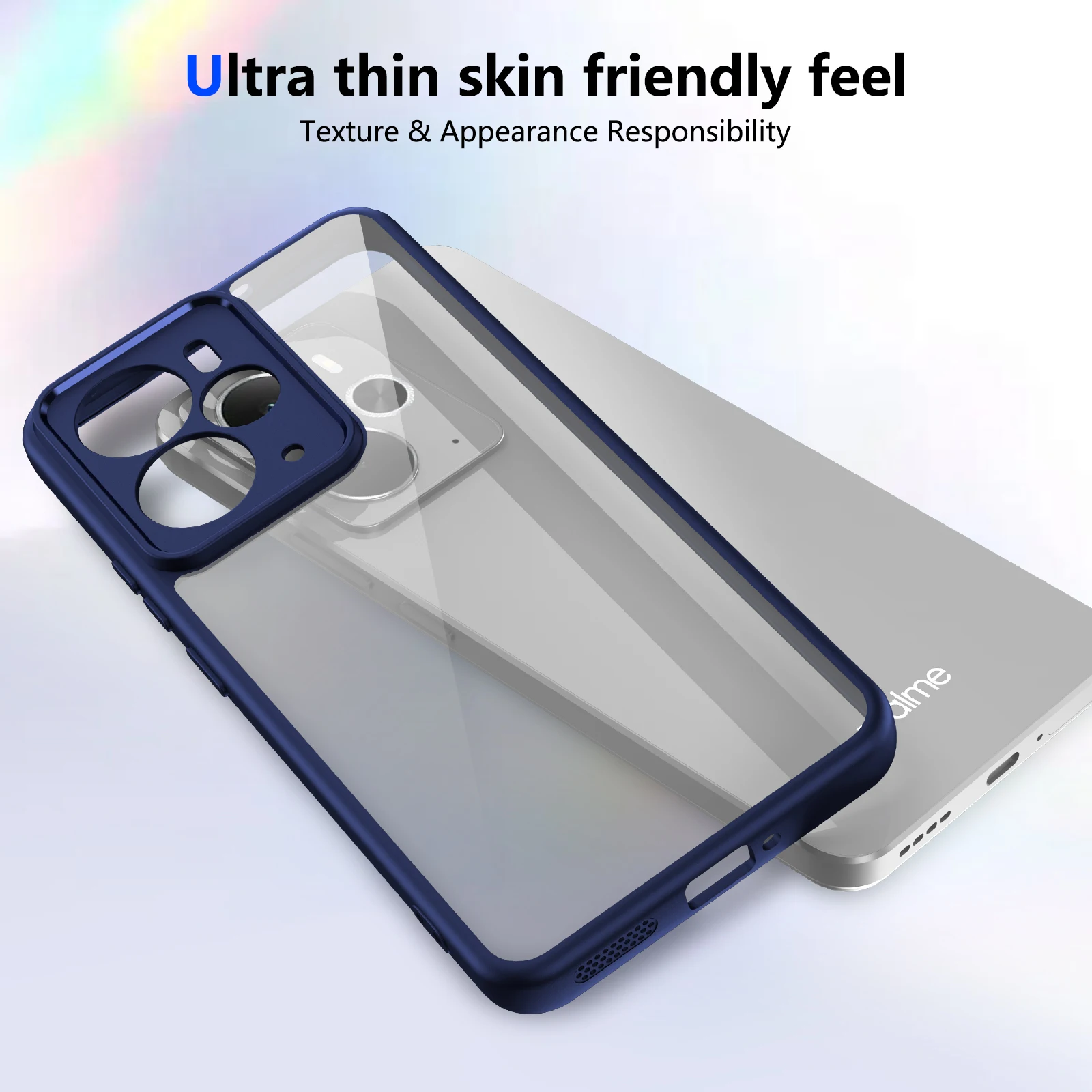 Clear Shockproof Phone Case with Hard Acrylic Back Protection