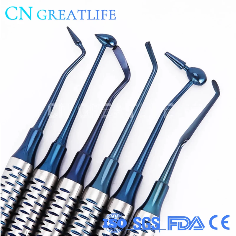 GreatLife Dent Head Resin Filler Set Dental Composite Resin Filling Spatula Titanium plated