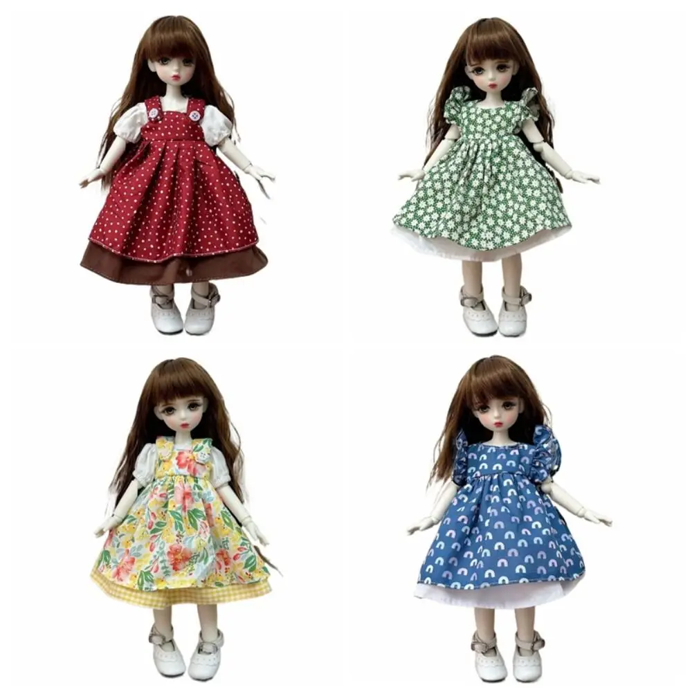 Casual Wears Doll Elegant Dresses Party Clothes Humanoid Doll 30cm Doll Clothes Cotton Cloth Dress Up Doll Princess Skirt
