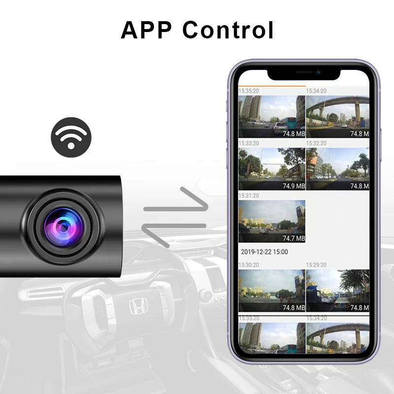 4K UHD WIFI Mini Dash Cam Car Dvr Video Recorder With APP Control Night Vision 24H Parking Camera Monitor Car Accessories