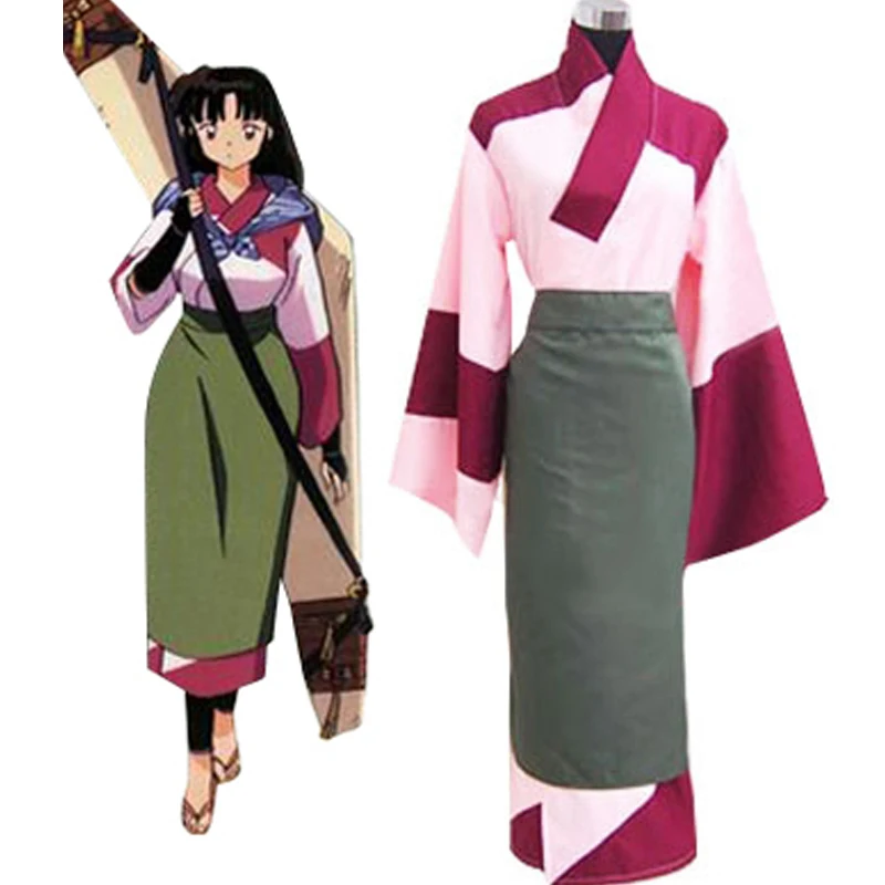 Аниме InuYasha Sango кимоно Косплей Костюм на заказ | Тематическая одежда и униформа