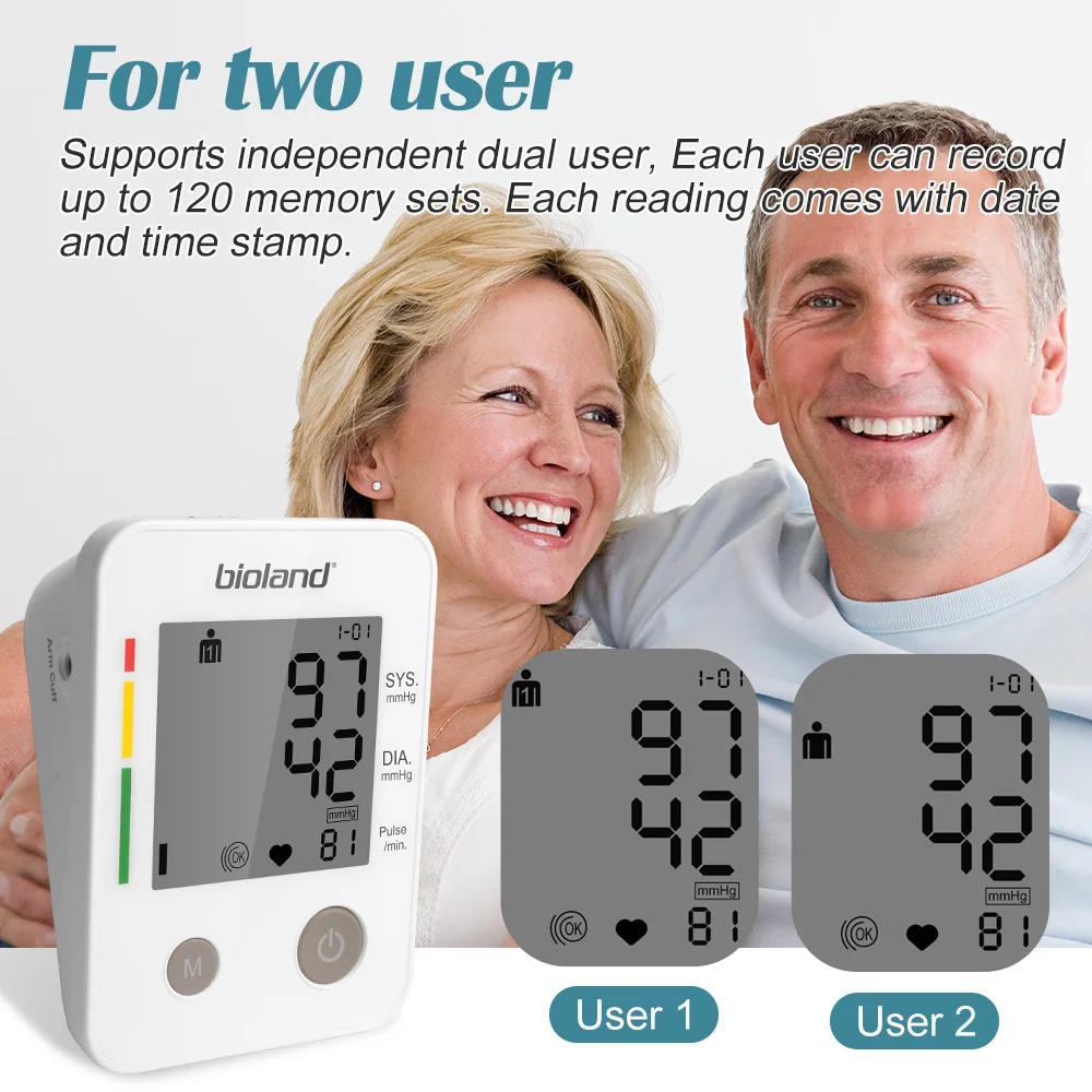 Blood Pressure Machine,Automatic Digital Upper Arm Blood Pressure Monitor with Adjustable Large Cuff Irregular Heartbeat 3