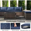 Rattan Outdoor Sectional Wicker Patio Conversation Set with Cushions and Coffee Table, Garden Sofas 3