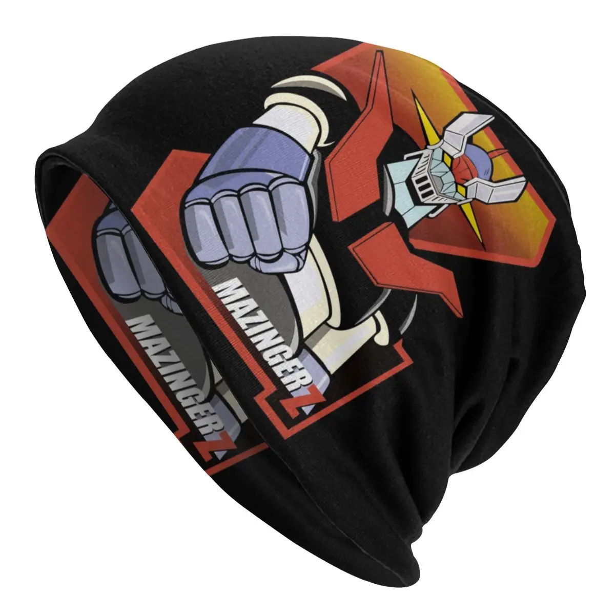 

Облегающая шапка Mazinger Z в стиле аниме, вязаные шапки для мужчин и женщин, модные зимние теплые облегающие шапки унисекс в Стиле НЛО, робот, грендакар
