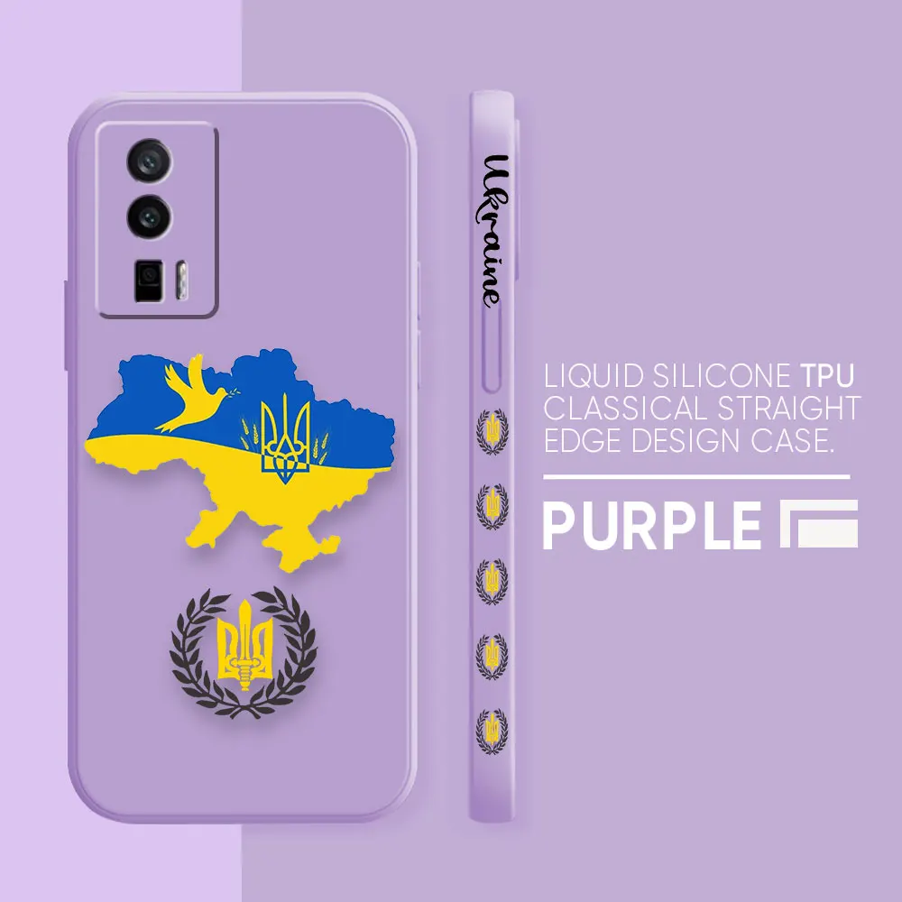 thumbnail image 1 of Funda para Redmi K60E K50 K40S K40 K30 K20 10C 9 8A 8 10 Pro 4G 5G Color Simple funda de silicona líquida bandera de Ucrania Insignia, 1 of 5