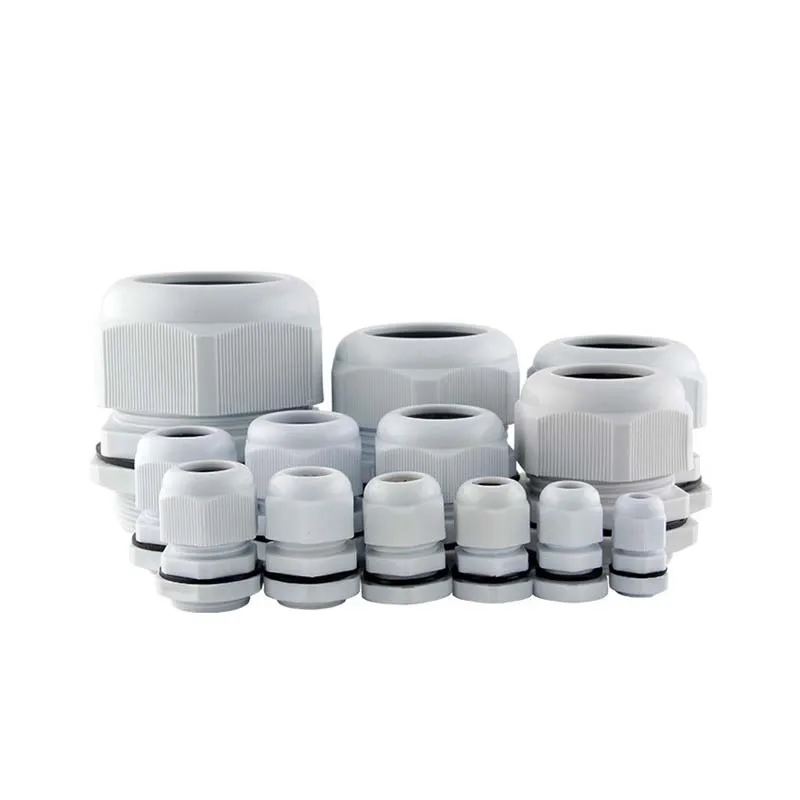 IP67 Waterproof Cable Gland Plastic Cable Entry PG7/9/11/13.5/16/19/21/25/29 White Nylon Plastic Connector
