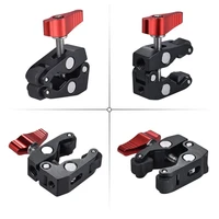 Super Clamp Camera Clamp Mount Monitor 360° Ballhead Magic Arm Double Ball Head Adapter for DSLR Camera/Gopro/LED Lights/phone - Image 3