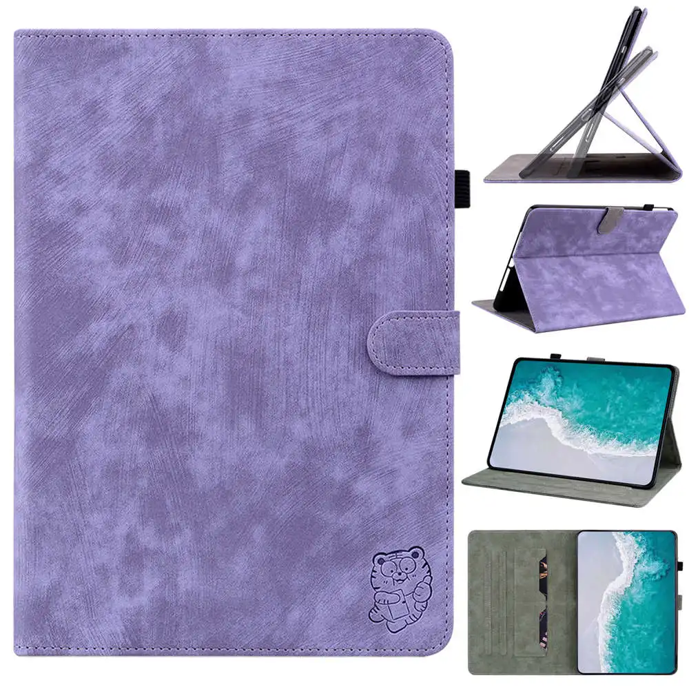 Cute Tiger Wallet Cards Cover Per Lenovo Xiaoxin Pad Pro 11.2 2022 Per Lenovo Tab P11 Pro Gen 2 11.2 2022 Tb-132Fu Tb-138Fc Case