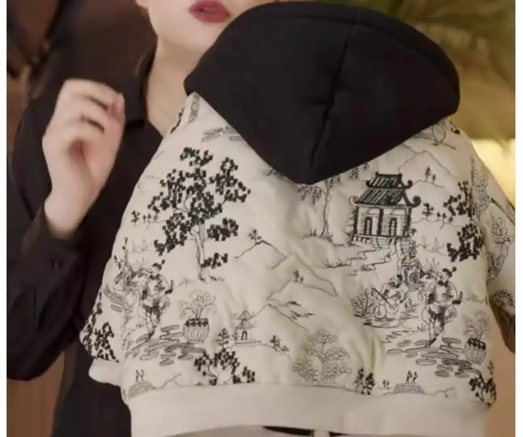 여아용 길고 따뜻한 단색 패딩 재킷