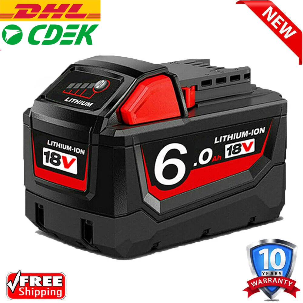 For Milwaukee M18 M18B6 18V XC 9Ah 6Ah Li-ion Battery 48-11-1860 /Charger rechargeable battery power tool battery rechargeable lithium batteries