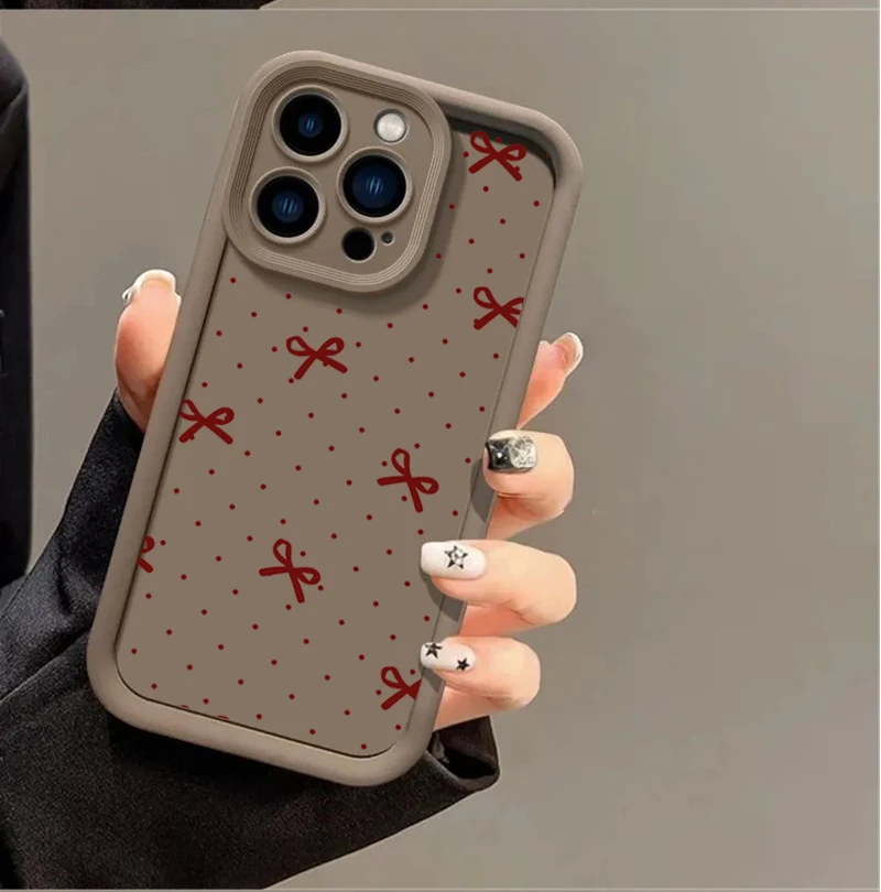 Cartoon Pink Bowknot Soft Case - Cute and Stylish Protective Cover