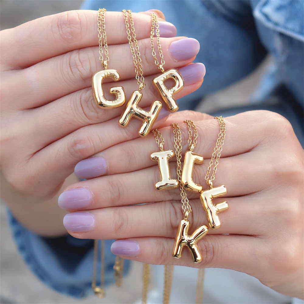 Chunky sparkling letter necklace – Vita Ambita