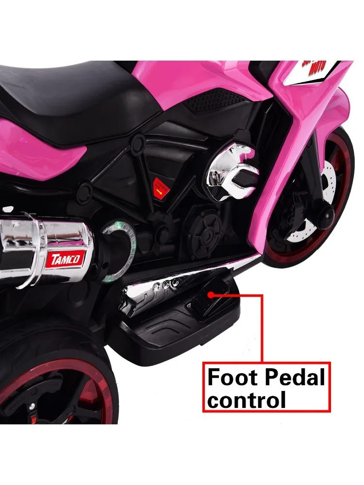 TAMCO 12V Kids Electric motorcycle/ ride on motorcycle,Girls Motorcycle, Children Battery Motor Bikes Rechargeable 3 Wheels