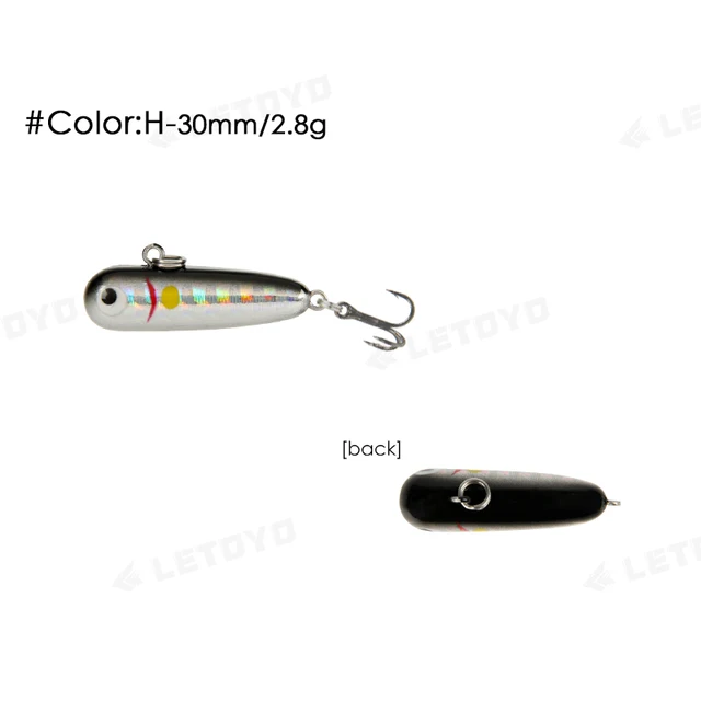 LETOYO 2.3g/2.8g 30mm Mini Sinking Pencil Lure With Tungsten Beads Micro Fishing Bait For Trout Salmon Freshwater Stream Wobbler H 2.8g