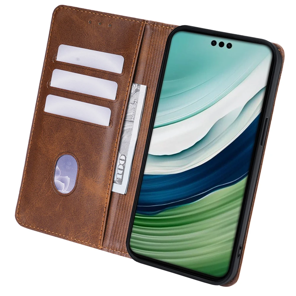 Premium Magnetic Wallet Phone Case with Card Slots and Flip Cover - Sleek and Functional