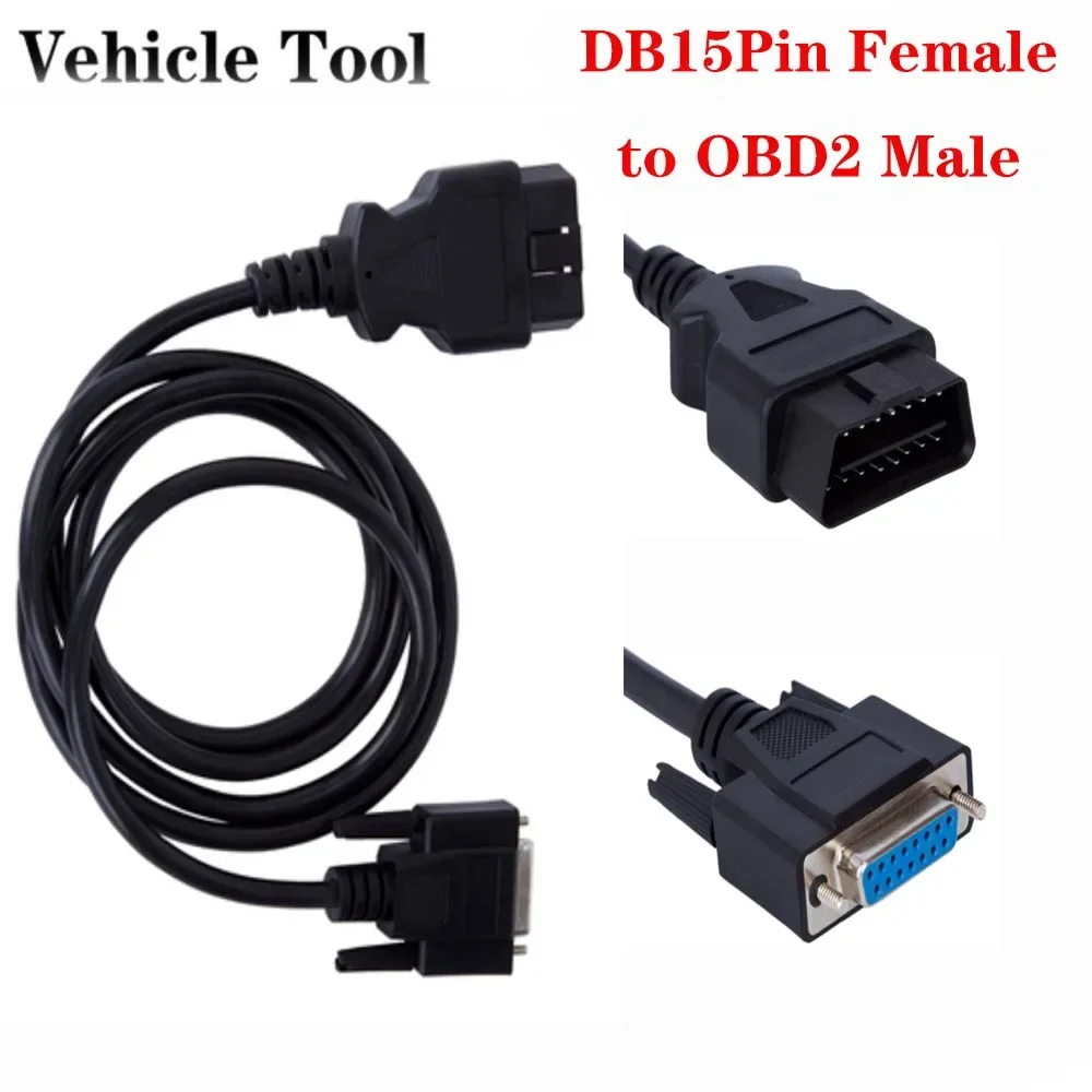 

150CM Auto Car OBD II 2 16Pin Male to DB15 15Pin Female Diagnostic Extension Convertor Cable