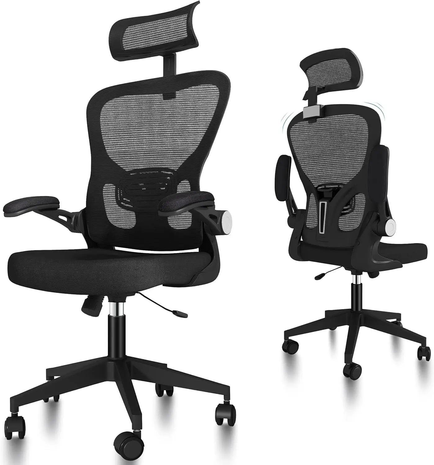 

Office Chair Lumbar Support, Office Desk Chair Ergonomic Big and Tall, Mesh Office Chair Comfortable for Home Bedroom Executive