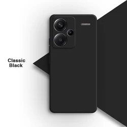 Liquid Silicone Soft Back Cover for Xiaomi Redmi Note - Original and Simple Design (Classic Black)
