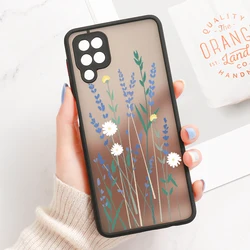 Elegant Floral Matte Phone Case - Chic Protective Cover with Delicate Flower Design for A51 4G (O111)