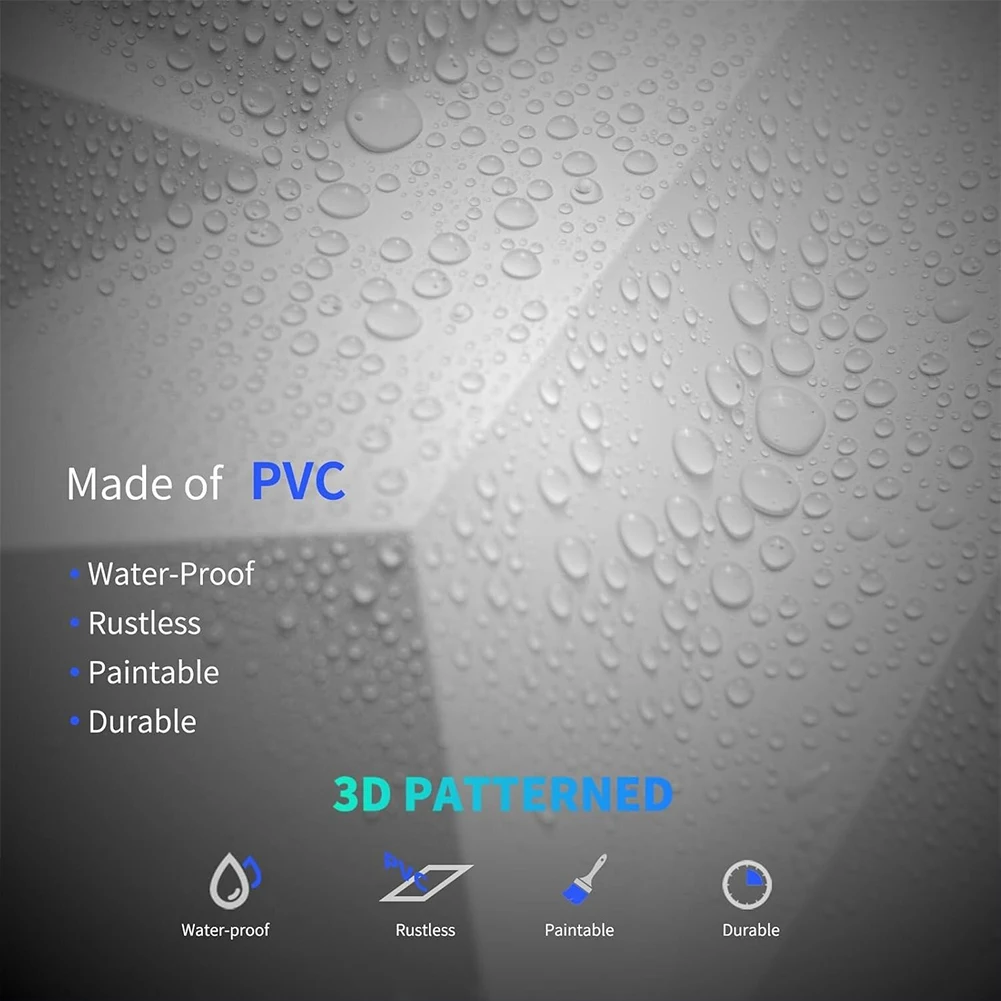 50/100Pcs Wall Decoration Stickers 3D Wall Panel Diamond 30x30cm Mural Tile Panel Mold for Living Room Gaming Room TV Background