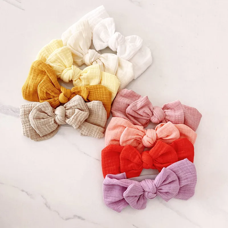 

1PCS Newborn Baby Headband For Girls Elastic Knit Children Turban Baby Bows Soft Nylon Kids Headwear Hair Accessories