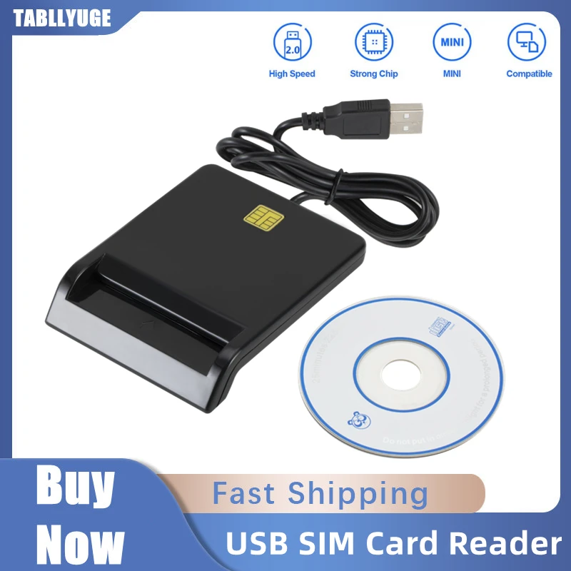 TABLLYUGE USB SIM Smart Card Reader For Bank Card IC/ID EMV SD TF MMC