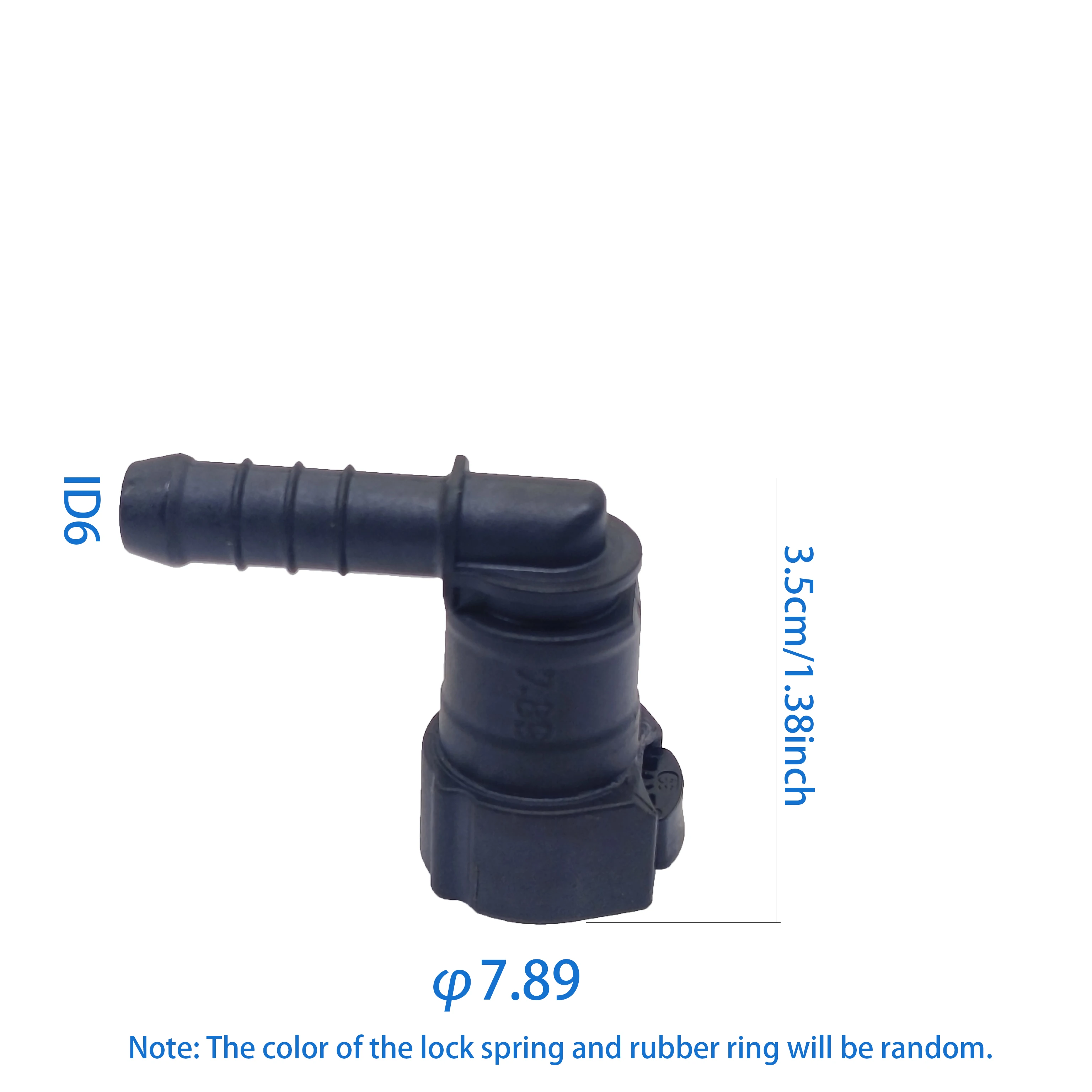 2pcs x 7.89 ID6 90&deg; Female Auto Car Fuel Line Hose Quick Release Connector Carburetor Part