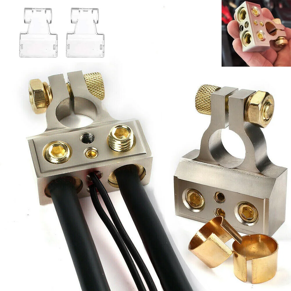 Battery Terminals Positive and Negative Pole Heavy-duty Automobile 1 Pair 0/2/4/8/10 Terminal Top Post