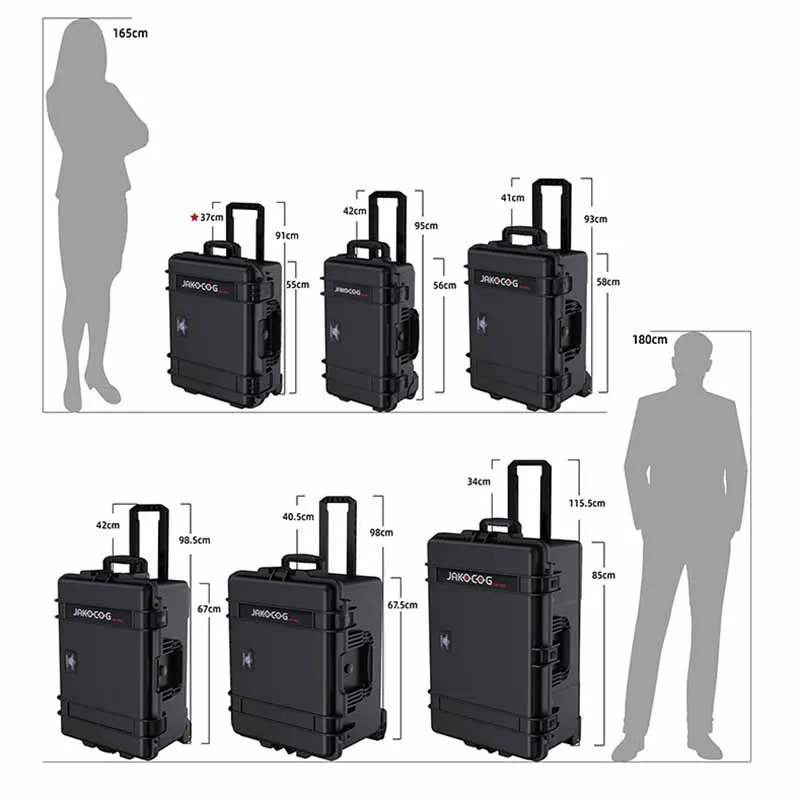 Multifunctional Waterproof Tool Storage Boxes Outdoor Portable Instrument Equipment Safety Box Pull Rod Hardware Tools Organizer 6