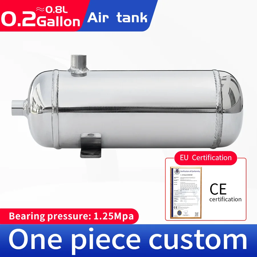 Tanque de Compressor de ar Tanque de Pressão de ar Tanque de Armazenamento de Gás Pequeno Tampão de Vácuo 0.8l Aço Inoxidável Espelho Gasholder