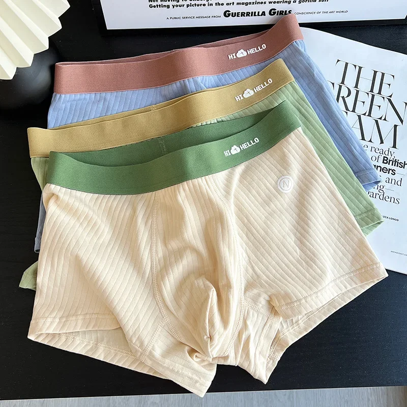 

Мужское нижнее белье, хлопковые боксеры на весну и осень, удобные дышащие антибактериальные боксеры больших размеров, шорты