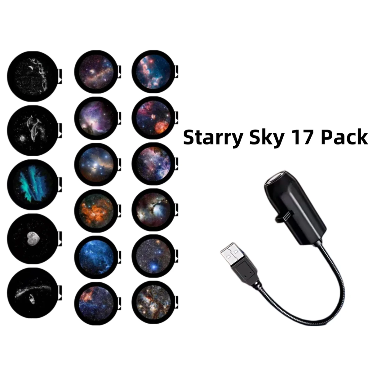 USB Plug in Projection Night Lamp Galaxy Starry Sky Theme Replacement Light Ceiling Decoration Projection Lamp for Home Bedroom