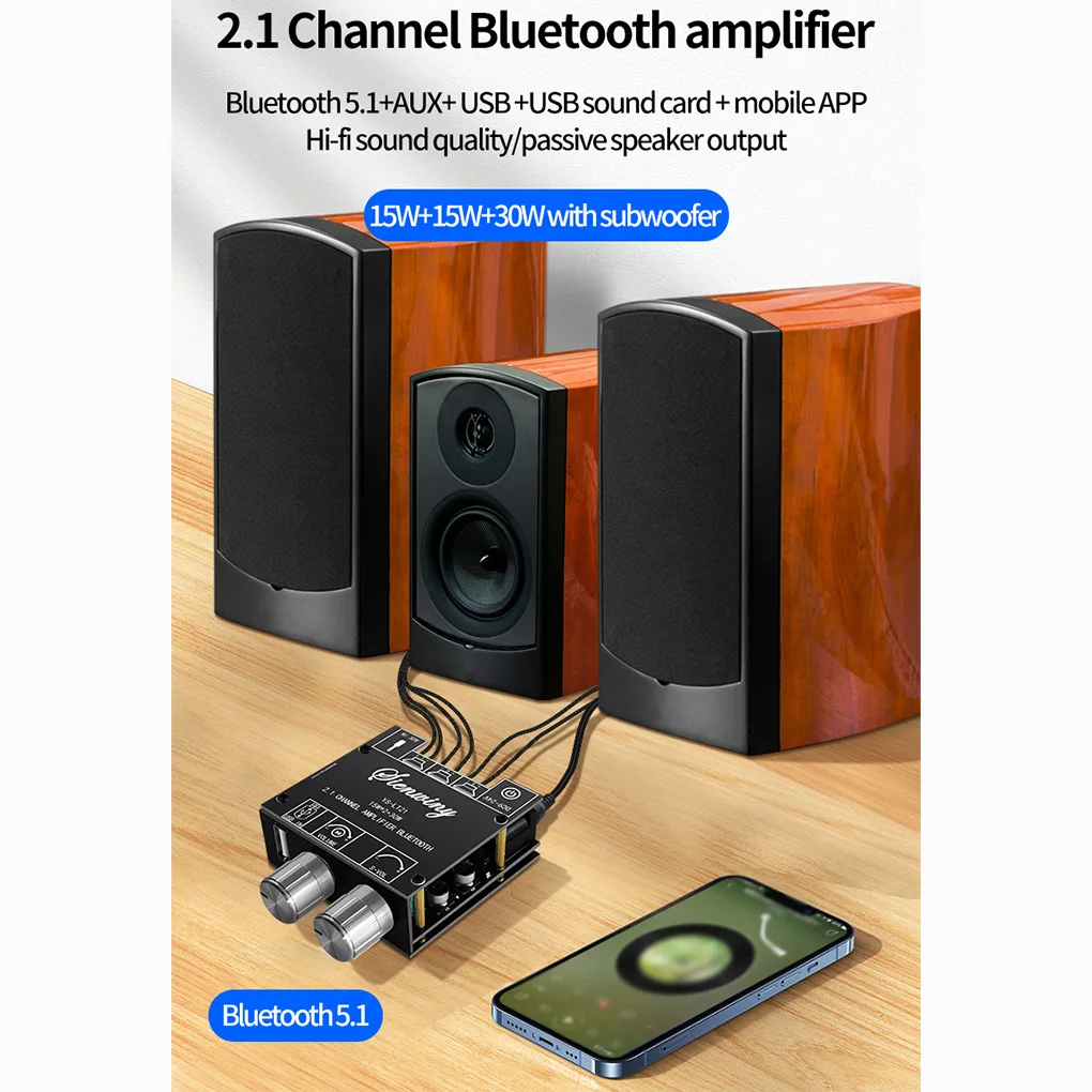 

Усилитель HiFi Digital 15W x 2 AUX, многопортовый модуль усилителя платы