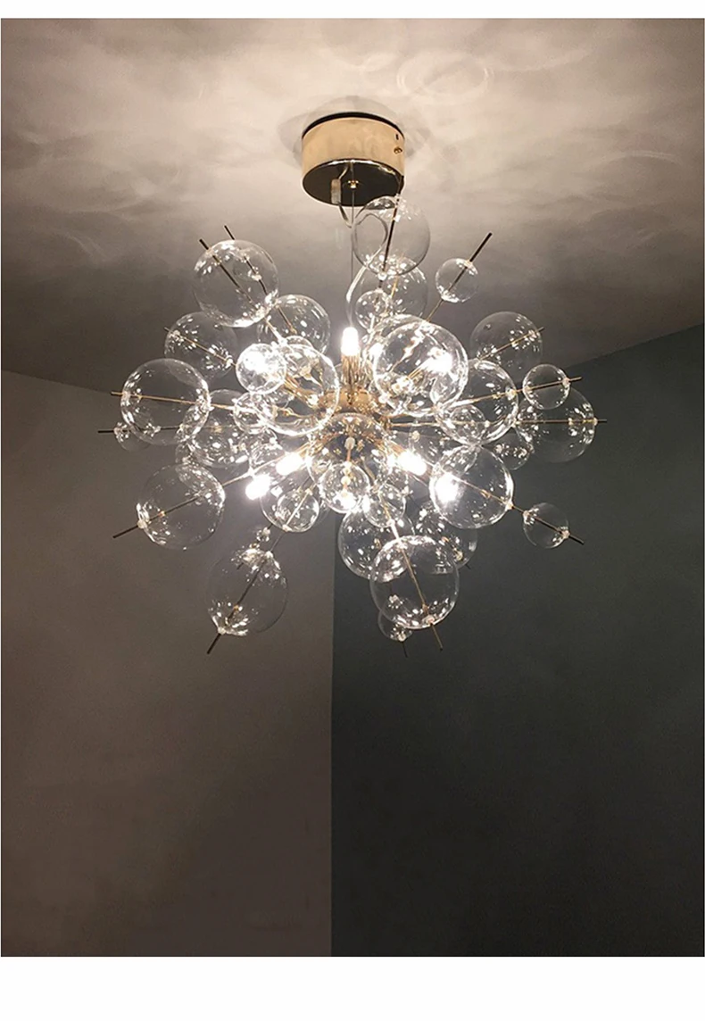 2022 Nordic LED Sea Urchin Dandelion Chandelier Lighting Modern Pendant Lamp Fixture for Restaurant Home Decor G9 110V 240V wayfair chandeliers