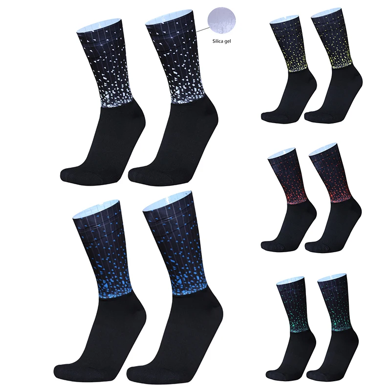 

New Summer Breathable Cycling Socks Men Anti Slip Seamless Aero Bike Wearproof Road Calcetines Ciclismo