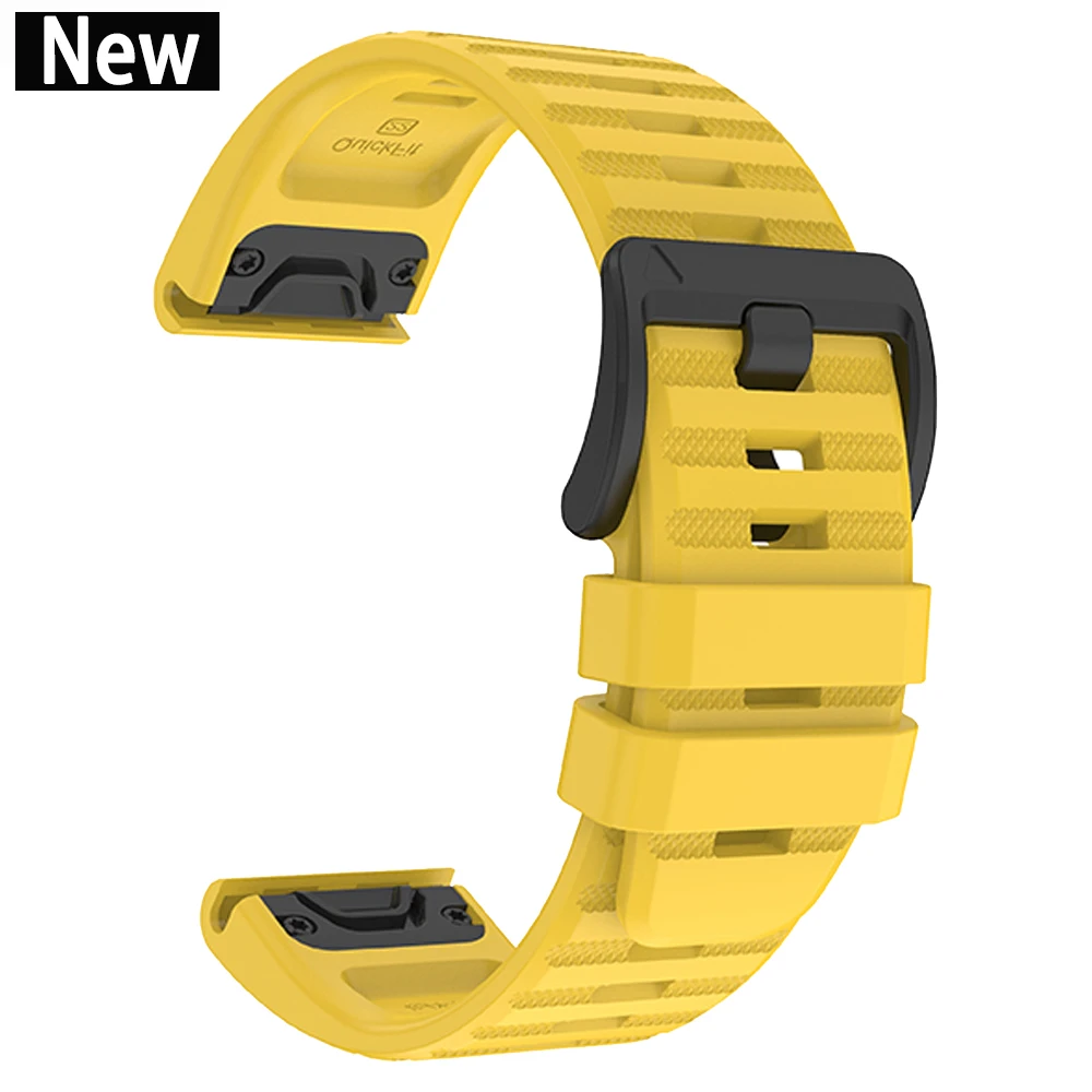 Elite Silicone Strap Bracelet for Fenix8 Watch - QuickFit, 26/22mm, Durable and Stylish