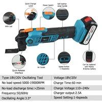20V Multi-tool 18V Multifunctional tools Oscillating Power Tools For makita 18v battery Trimmer Renovator multifunctional 2