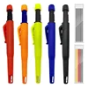 Solid Carpenter Pencil Set Deep Hole Mechanical Pencil Marker Built in Sharpener One-piece Design Pen Cap Stationery Supplies 1