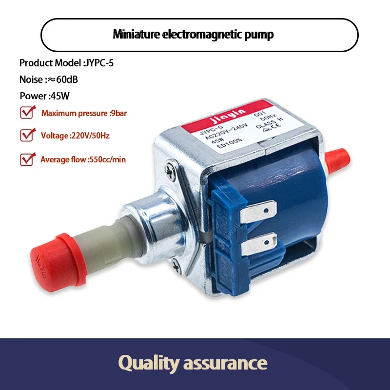 JIAYIN JYPC-501P AC 220V to 240V 45W Electromagnetic Magnetic Water Pump with Pressure Relief Valve for Coffee Machine, Electric Iron, Steam Mop