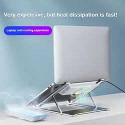 Refroidisseur d'air pour ordinateur portable, support semi conducteur, ventilateur silencieux, adapté pour tapis de refroidissement de 12 à 18 pouces 