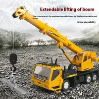 1:24 8ch Rc Crane Truck Transportation Engineering Vehicle Oversize Simulate Car Boy Model Outdoor Toy Gift Construction Car 1