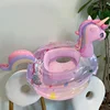 Swim Ring Inflatable Pool Float Baby Rainbow Sequined Unicorn for Kids Swimming Circle Children Swim Ring Pool Toys Floating 5