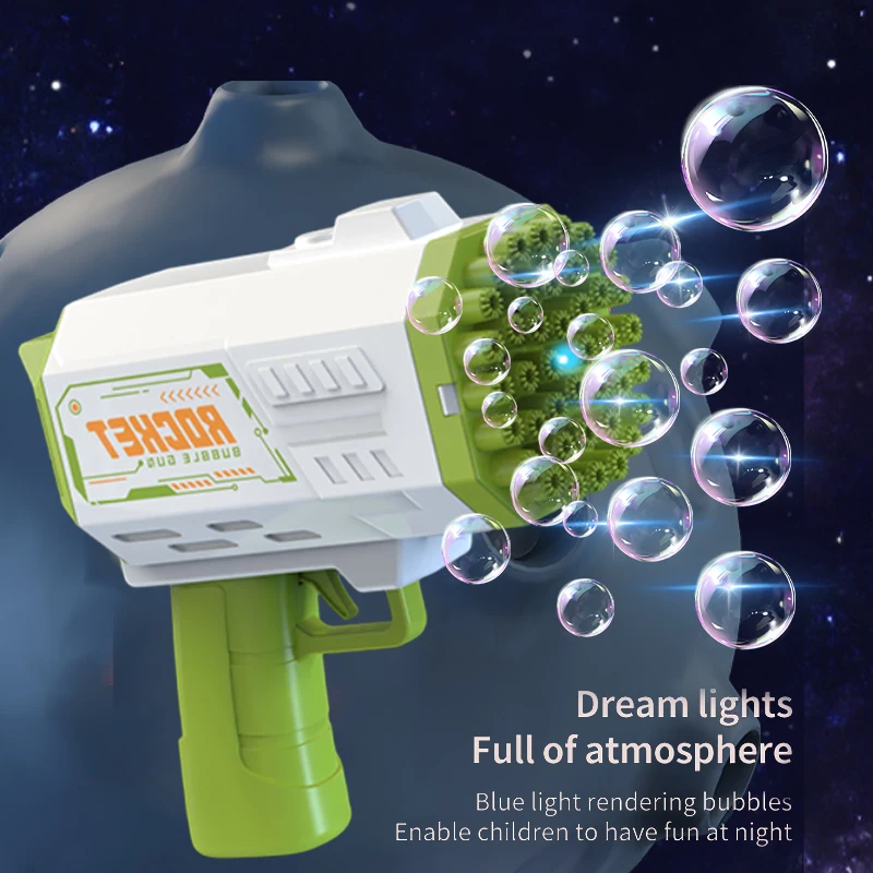 40 Hole Children's Bubble Gun Continuously Bubbles Outdoor Birthday Wedding (Excluding Bubble Liquid and Battery) 2