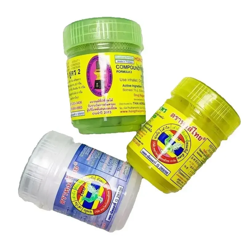 3 styles THAILAND Herbal Licorice mint Inhalant Inhaler Hong Thai Traditional Nose flow carsick refreshing Refreshing Essences